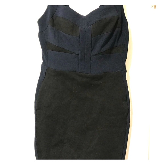 BCBG Black and blue cocktail dress. - Picture 1 of 3